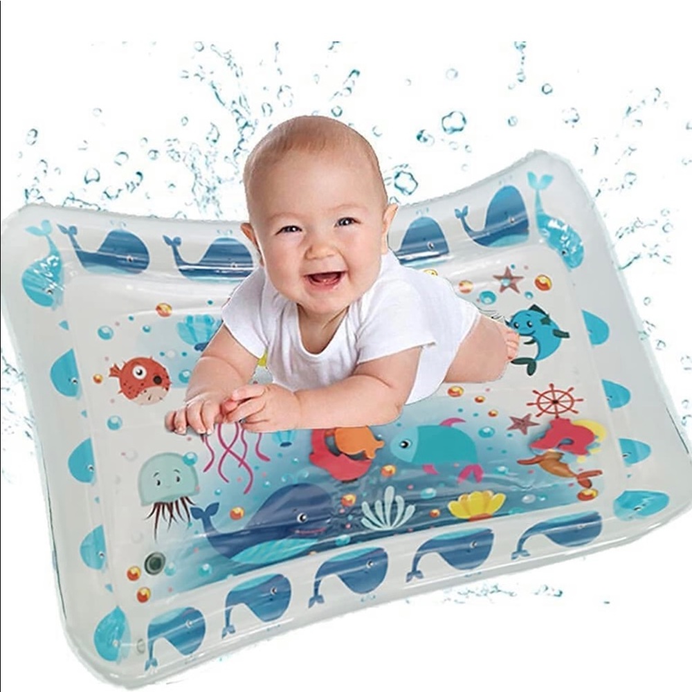 BabyTummy Time Mat Infant Toy Indoor Floor Inflatable Water Mat, Newborn Boys